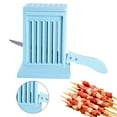 thumbnail image 2 of Barbecue Grill—New Arrivals Up to 50% Off! Fdelink Skewer Bbq Artifact Blue, Barbecue Skewers Meat Skewer Tool 49 Hole Kebab Making Box Bbq Grill Beef Meat Slicer Kebab Maker Kit, 2 of 9