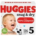thumbnail image 3 of Huggies Snug & Dry Baby Diapers, Size 5 (27+ lbs), 116 Ct (Select for More Options), 3 of 14