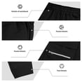 thumbnail image 5 of Domzle Men's Relaxed Fit Cargo Pants Straight Leg Casual Work Sweatpants with Pockets for Hiking Fishing Construction Black L, 5 of 5