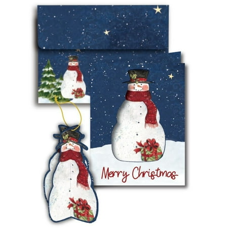 UPC 739744211785 product image for Sam Snowman Die-Cut 3D Ornament Christmas Cards (8 pack) by Susan Winget | upcitemdb.com