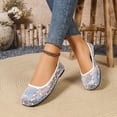 thumbnail image 5 of Miluxas Ballet Flats Shoes for Women: Dress Comfortable Lace Womens Flats - Soft Casual Wedding Work Shoe Blue 7.5(40), 5 of 8