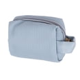 thumbnail image 3 of Bolsa de maquillaje para mujer y niña, color azul, moderna, de piel sintética, portátil, con cremallera, para viaje, para cosméticos, para lápiz labial., 3 of 14