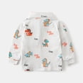 thumbnail image 6 of WUANDIXFA Dress Shirt for Boys Toddler Boy's Polo Shirts Long Sleeve Casual Polo Shirt Comfortable Daily Pullover Tshirt,White,5-6 Years, 6 of 9