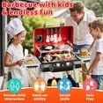 thumbnail image 2 of Parrilla de barbacoa Zsinb, juguete de cocina para niños, con humo y luz, de 3 a 6 años, 2 of 9