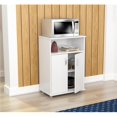 thumbnail image 1 of 35" White Melamine and Engineered Wood Microwave Cabinet, 1 of 5