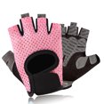 thumbnail image 4 of Guantes de fitness para mujer, guantes deportivos antideslizantes para hombre, de verano, con palma hueca de medio dedo, protector de muñeca, equipo de entrenamiento, ejercicio de yoga, 4 of 4