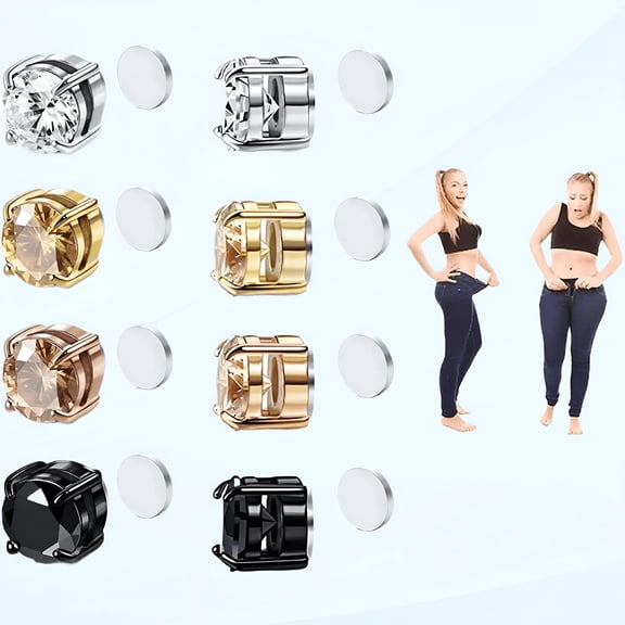 DESIGNICE 4Pairs Magnetherapy Earrings for Men Women Magnetic Stud Earrings Lymphatic Ear Ornament