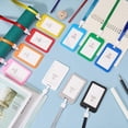thumbnail image 4 of 10 Colors ID Card Badge Holder with Removable Lanyard Rectangle 10Pcs Employee ID Cards Protector Clear Hall Pass Cover Case for Women Teacher Nurse, 4 of 6