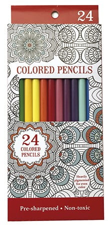 GOOD QUALITY 12x COLOUR THERAPY COLOURING PENCILS FOR SOOTHING STRESS RELIEF 