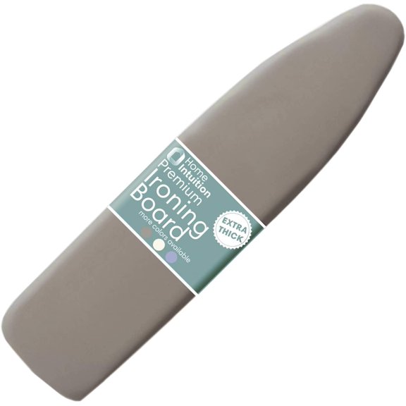 Home Intuition Iron Scorch Resistant Ironing Board Cover and Pad, 15x54, Standard Size Coated Thick Padding, Tan