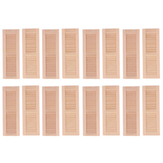 16 Lote 1/12 Escala Miniatura Persiana Ventanas Obturador Adornos para Casa de Muñecas Sunnimix Miniaturas de miniaturas de muñecas