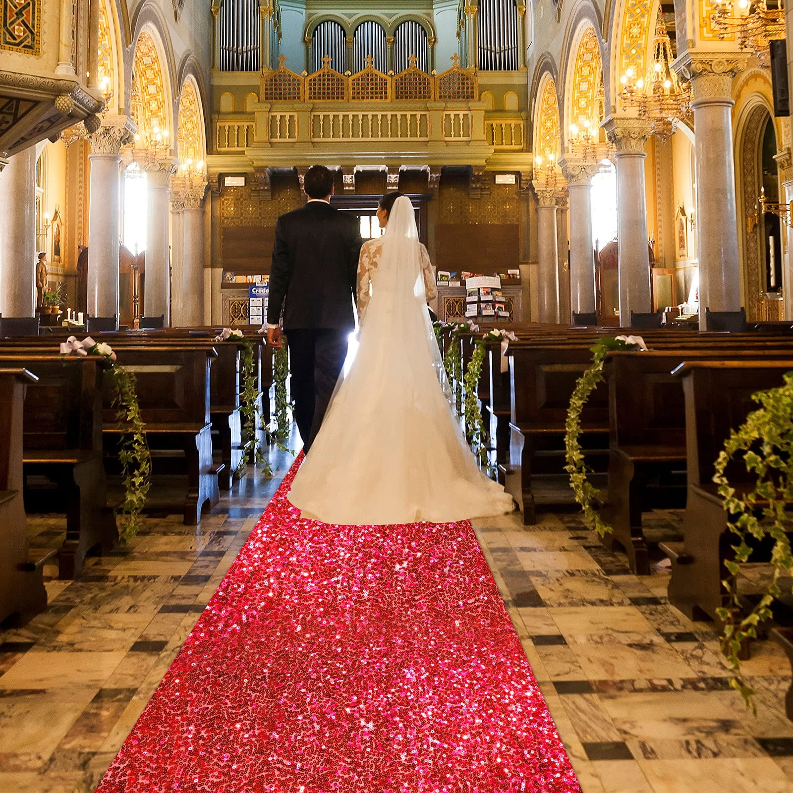 Wedding Aisle Runner Carpet Runner Rug Hallway Sequin Glitter Aisle