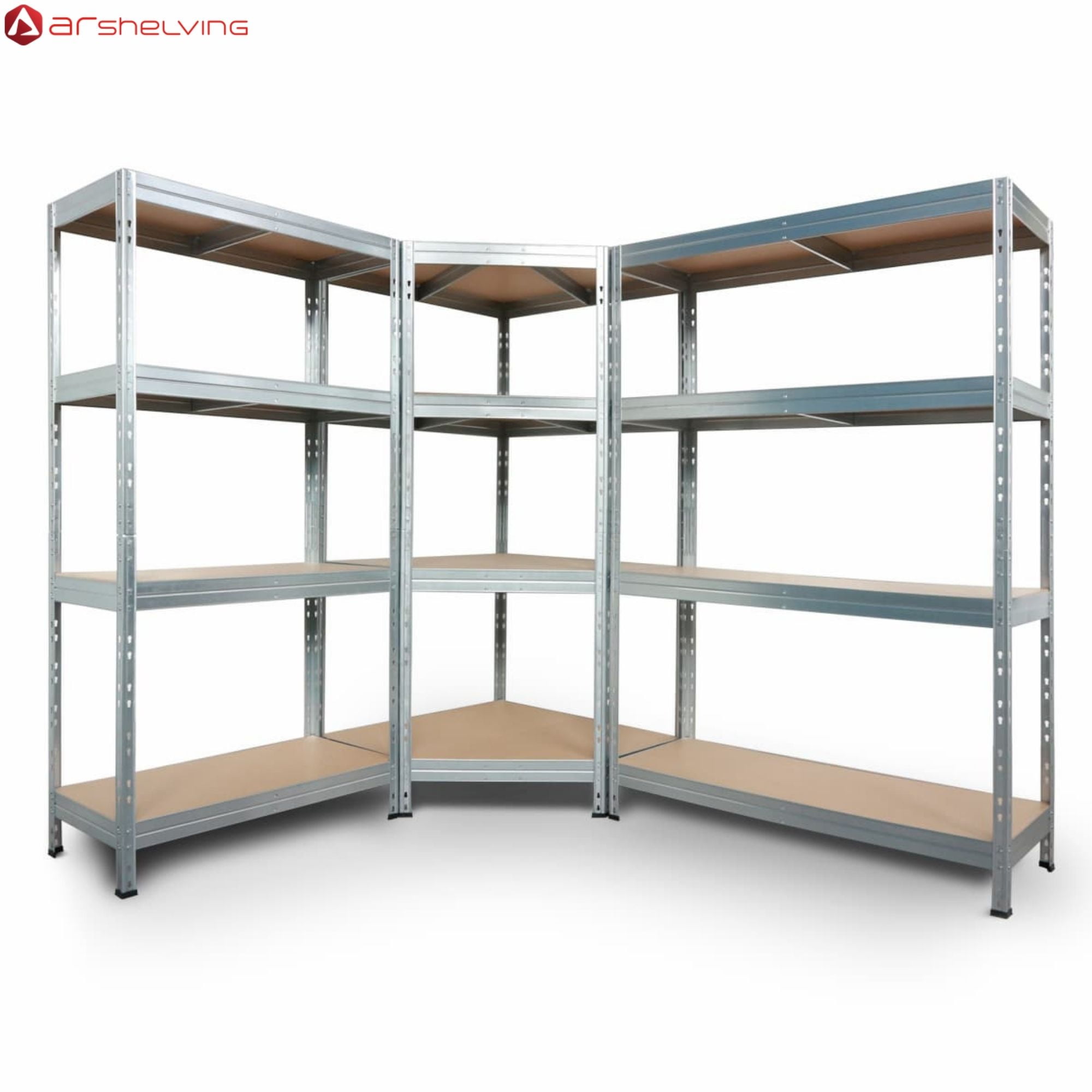 AR Shelving Versatile Customizable Storage Collection for Garage, Home and Office 35"x71"x18" 4-Tier Metal Shelf 2000 lb Galvanized Finish