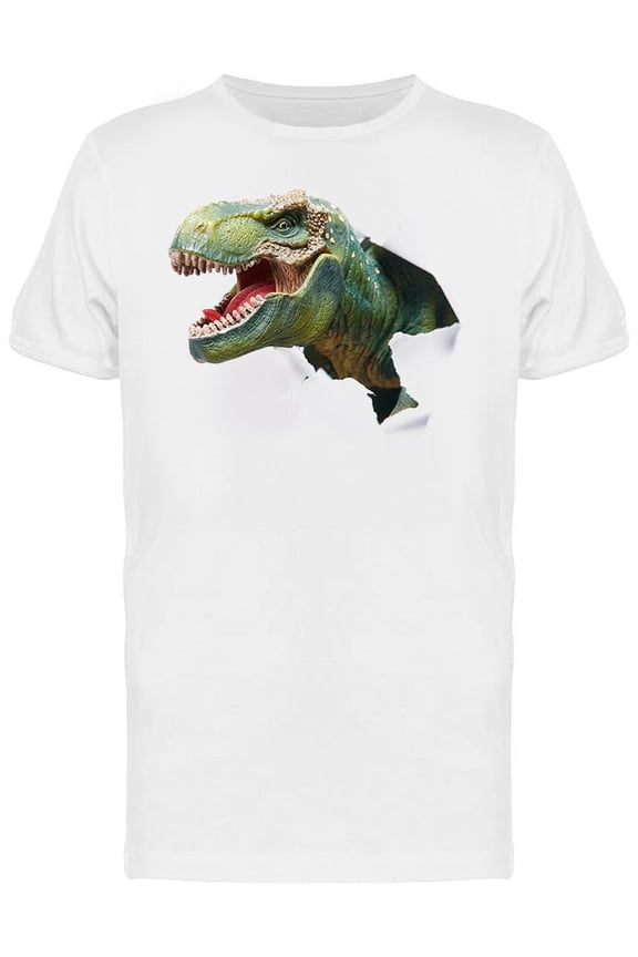 Tyrannosaurus Head Graphic T-Shirt Men -Image by Shutterstock, Male Small