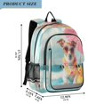 thumbnail image 2 of Backpack 12.9 *5.1 * 17.7 Inches Outing Backpack, Shopping Backpack, Travel Backpack Little Dog by The Seaside, 2 of 7
