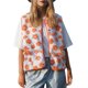 thumbnail image 1 of Chaleco Informal Sin Mangas para Mujer, con Estampado Floral, Botones y Bolsillos. Naranja L, 1 of 10
