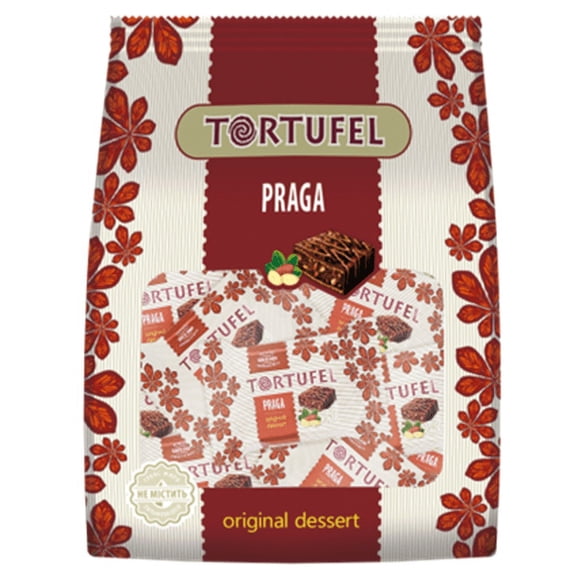 Tortufel Halva Sunflower Halva and Peanut Milk Chocolate Waffles, 180g