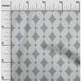 thumbnail image 1 of oneOone Organic Cotton Poplin Twill Fabric Stripe & Diamond Geometric Printed Craft Fabric BTY 42 Inch Wide, 1 of 4