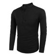 thumbnail image 3 of Camisa Cuello Mao Lino Hombre Casual Manga Larga Slim Fit, 3 of 8
