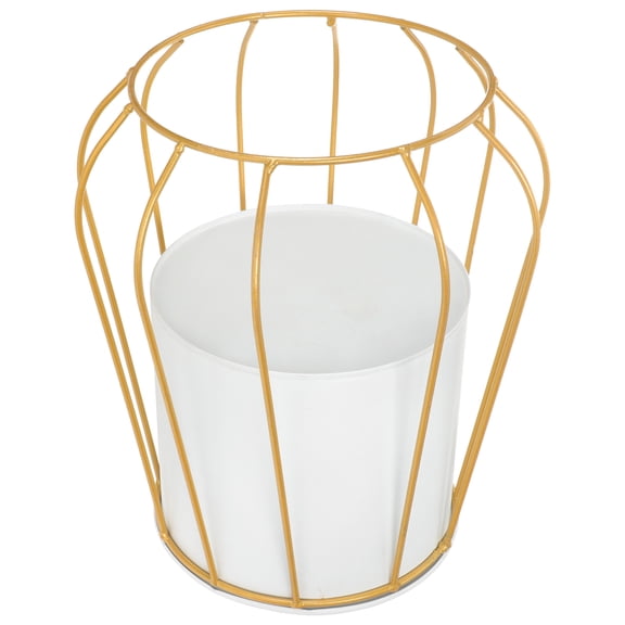OUNONA Assorted Color Metal Outdoor Planter with Stand Perfect for Balcony Decor