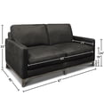 thumbnail image 6 of GTR Leather Monterrey 100% Top Grain  Modern Americana Loveseat, 6 of 9