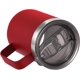 thumbnail image 3 of Taza térmica de acero inoxidable de 12 oz con asa, taza de viaje al vacío de doble pared, vaso con tapa deslizante, color rojo, 3 of 5