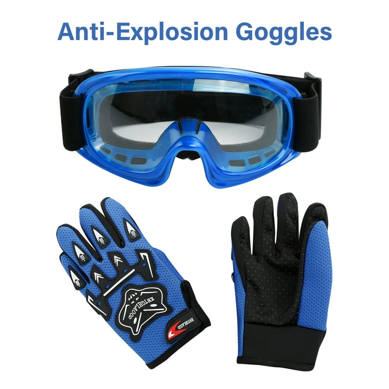 Dirt bike online gloves and goggles
