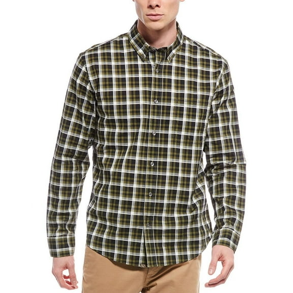Billy Reid mens Tuscumbia Linen-Blend Shirt, XXL, Green
