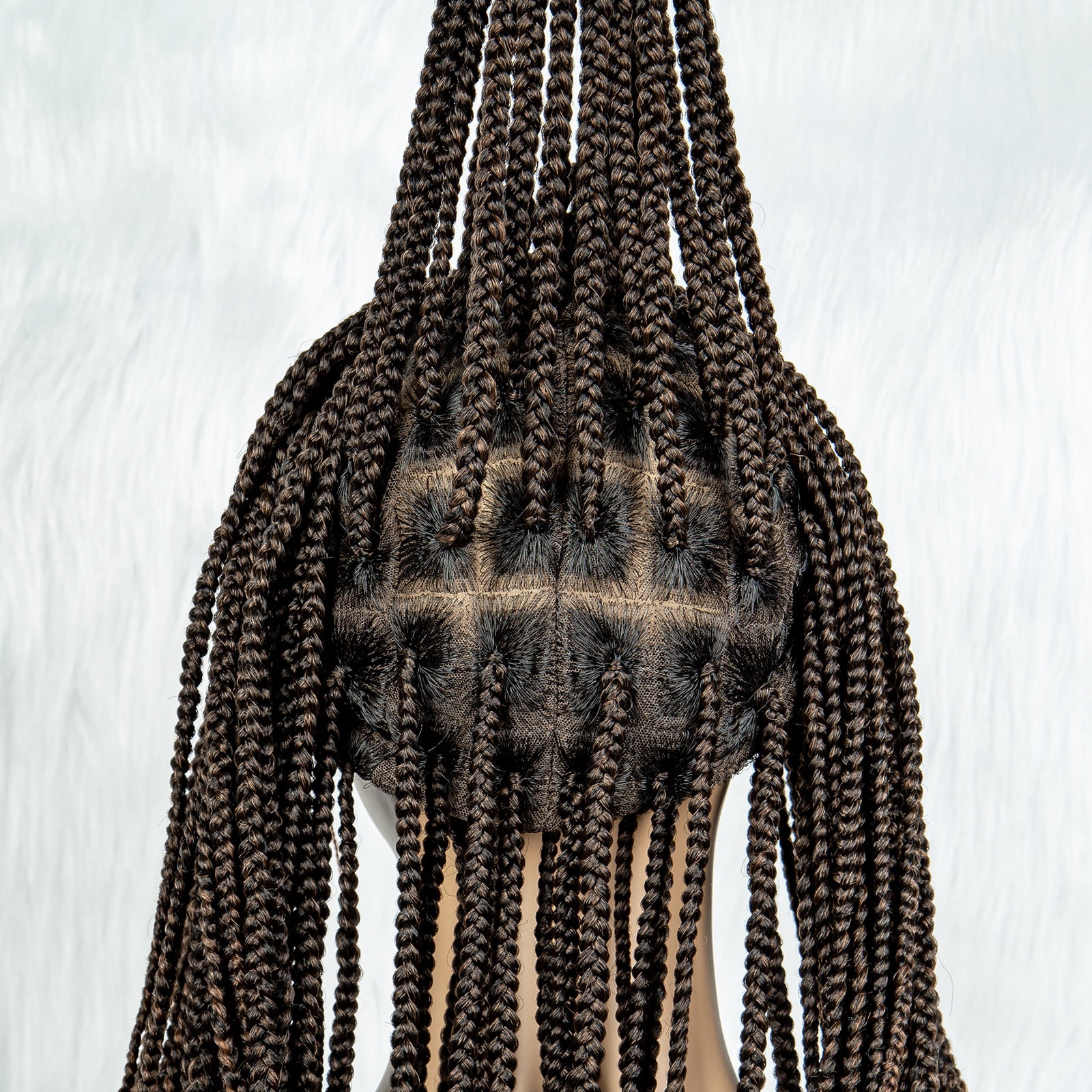 Braided Wigs for Black Women Synthetic Full Lace Front Wigs Square Knotless Box Braided Wigs Lightweight Cornrow Braid Braiding Hair Wigs (1B/30 Color)
