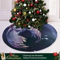 thumbnail image 6 of FMSHPON Santa Claus Cool Owl Xmas Christmas Tree Skirt Stand Mat for Holiday Party Decoration Indoor Outdoor 36 inches, 6 of 6