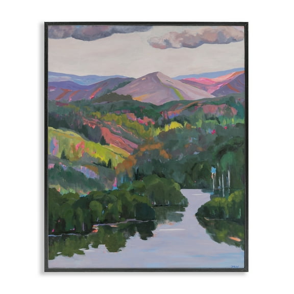 Stupell Industries Park City Mountains Black Framed Giclee Art design by Jenny Wantuch, 14 x 11