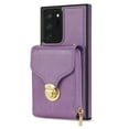 thumbnail image 5 of Nalacover Wallet Case for Samsung Galaxy Note20 Ultra,with Removable Adjustable Shoulder Strap,PU Leather Back Zipper Pocket Card Holder Stand Purse Shockproof Phone Case for Women Men,Purple, 5 of 10