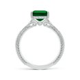 thumbnail image 2 of ANGARA Vintage Inspired Lab Grown 2.85 Ct Emerald Hidden Halo Engagement Ring for Women in 14K White Gold (Size-10x8mm) | May Birthstone, Anniversary, Jewelry Gift for Women | Lab-Grown Emerald Ring, 2 of 8