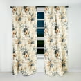 thumbnail image 2 of Designart "Mosaic Floral Vintage III" Boho Beige Curtain 1 Panel, 2 of 6