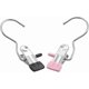thumbnail image 1 of UBIUO Boot Hangers Laundry Hanging Hooks Clips, 16 Pcs Stainless Steel Portable Clothespins for Drying Closet Travel (Black + Pink), 1 of 4