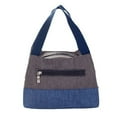 thumbnail image 2 of Qarigey Fiambrera para mujer, bolsos de lona, moda al aire libre con cremallera, cosméticos, banco de energía, bolsa de gran capacidad Bolsas de mensajero y de hombro Gris oscuro, 2 of 6