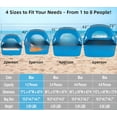 thumbnail image 6 of Beach Tent, Portable Sun Shelter for 2/3/4/6-8 Person with UPF 50+ UV Protection, Easy Setup Waterproof Beach Shade Canopy Cabana for Family Outdoor and Picnics, Fishing with Carrying Bag, 6 of 6