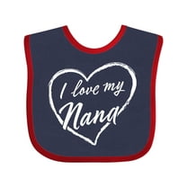 Inktastic I Love My Nana in White Chalk Heart Boys or Girls Baby Bib