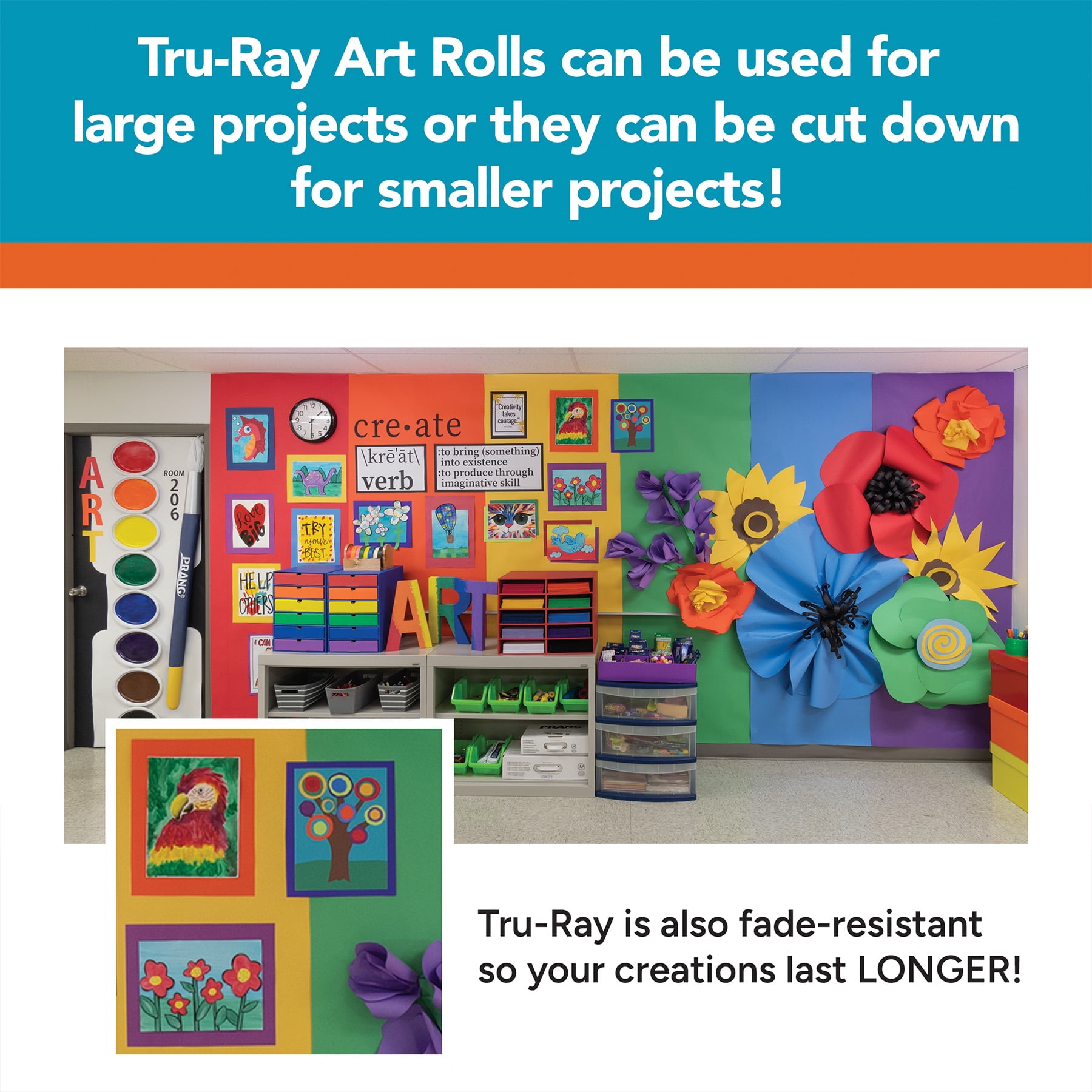Tru-Ray Construction Paper Art Roll, Heavyweight, Purple, 36" x 500'
