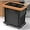 Black-2 Setion, variant on 190L (50 Gal) Extra Large Fashion Laundry Hamper 2 Section with Lid, Rolling Laundry Basket Hamper with Handle, Laundry Organizer Storage Cart with Sturdy Metal Frame for Laundry Room, Hotel, black