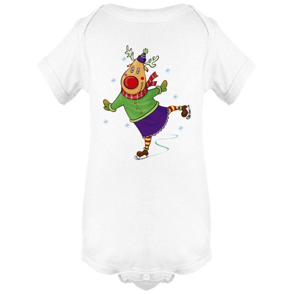 Skating Reindeer Bodysuit Infant -Image by Shutterstock, 24 Months