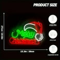 thumbnail image 4 of UPONRAY Merry Christmas Neon Signs, 15.3"*10.6" Dimmable & USB-Powered LED Neon Light, Stylish Wall Decor for Christmas Tree, Bed Room, Living Room, Party, Bar, 4 of 8