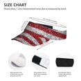 thumbnail image 3 of Yiaed America Flag Glitter Print Sport Sun Visor Hats Adjustable Empty Top Baseball Cap Cotton Ball Caps for Women and Men, 3 of 5