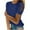 Dark Blue, variant on JIUKE Plus Size Tops for Women Short Sleeve Casual Comfy Round Neck Lace Solid Color T-Shirts