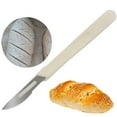 thumbnail image 3 of Bxaolu 1Pack Bread Lame Dough Scoring Tool Hand Crafted Sourdough Scorer Knife Cutter Slashing Tool for Bread Making European Baguette Patterns Booklet Homemade Kitchen Baking, White, 3 of 8