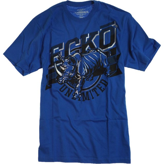 Ecko Unltd. Playera gráfica Rhino Banner para hombre, azul, extragrande