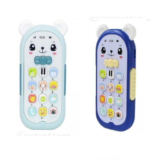 Teléfono Electrónico de Dibujos Animados perfke Juguete Musical Máquina de sonido de música de teléfono