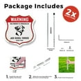 thumbnail image 3 of Warning This Property is Protected by Jack Russell Terriers (2 Pack) 12 inch X 12 inch Shield Shaped Rust-Free Aluminum Metal Signs with Aluminum Mounting Stakes Weather Resistant Made, 3 of 8