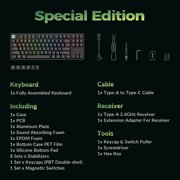 Keychron K8 HE TKL Wireless RGB Magnetic Switch Keyboard, Rapid Trigger, QMK, 2.4G/BT, Standard Black