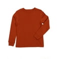 thumbnail image 2 of Leveret Kids Long Sleeve Cotton T-Shirt Rust 2 Year, 2 of 2